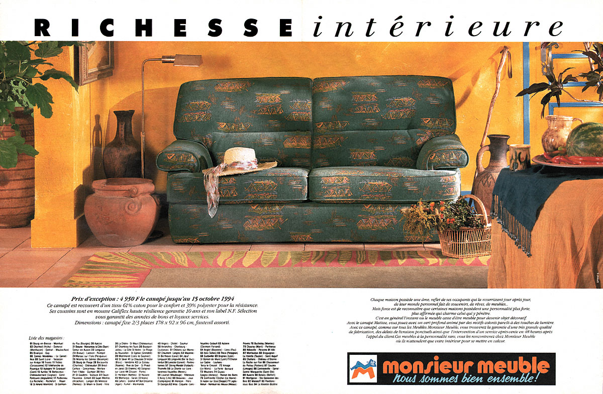 Advert Monsieur Meuble 1994
